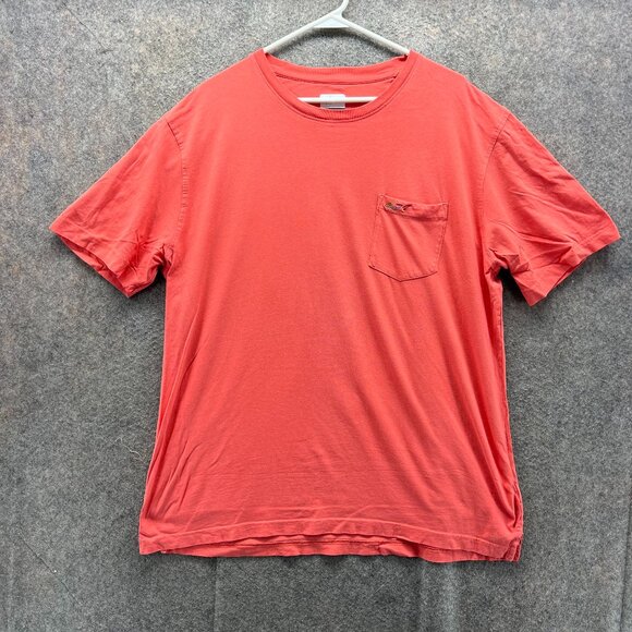 Greg Norman Shirt Mens XL Peach Crewneck Pocket Tee Shark Cotton Extra Large - Picture 1 of 12